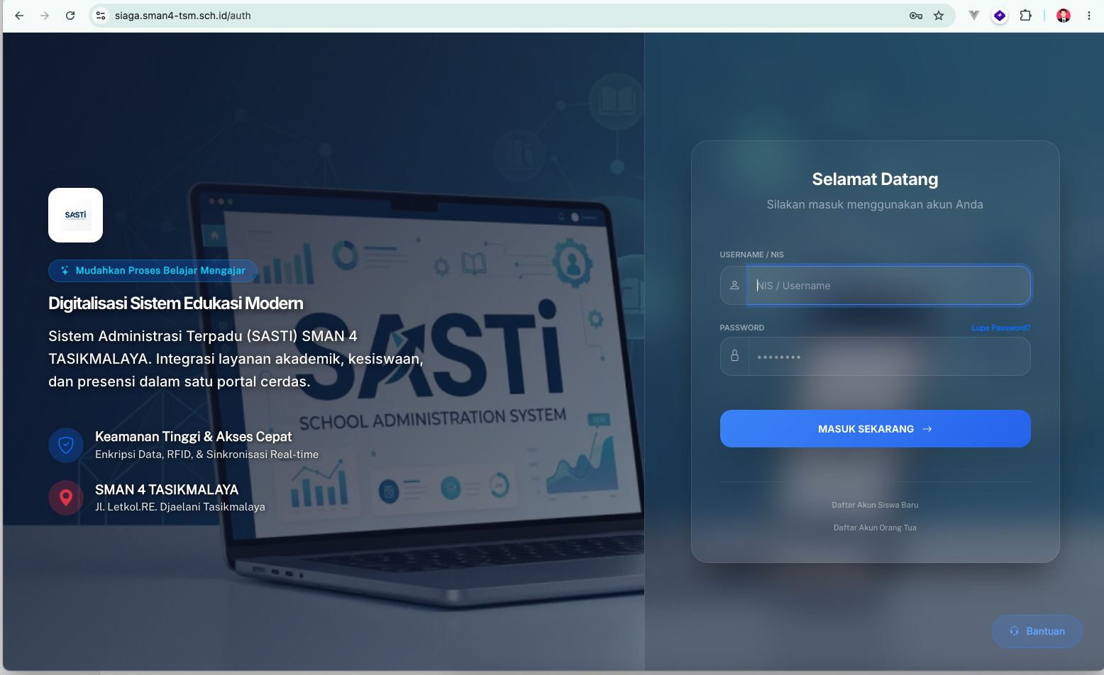 SASTI - Sistem Aplikasi Sekolah Terintegrasi